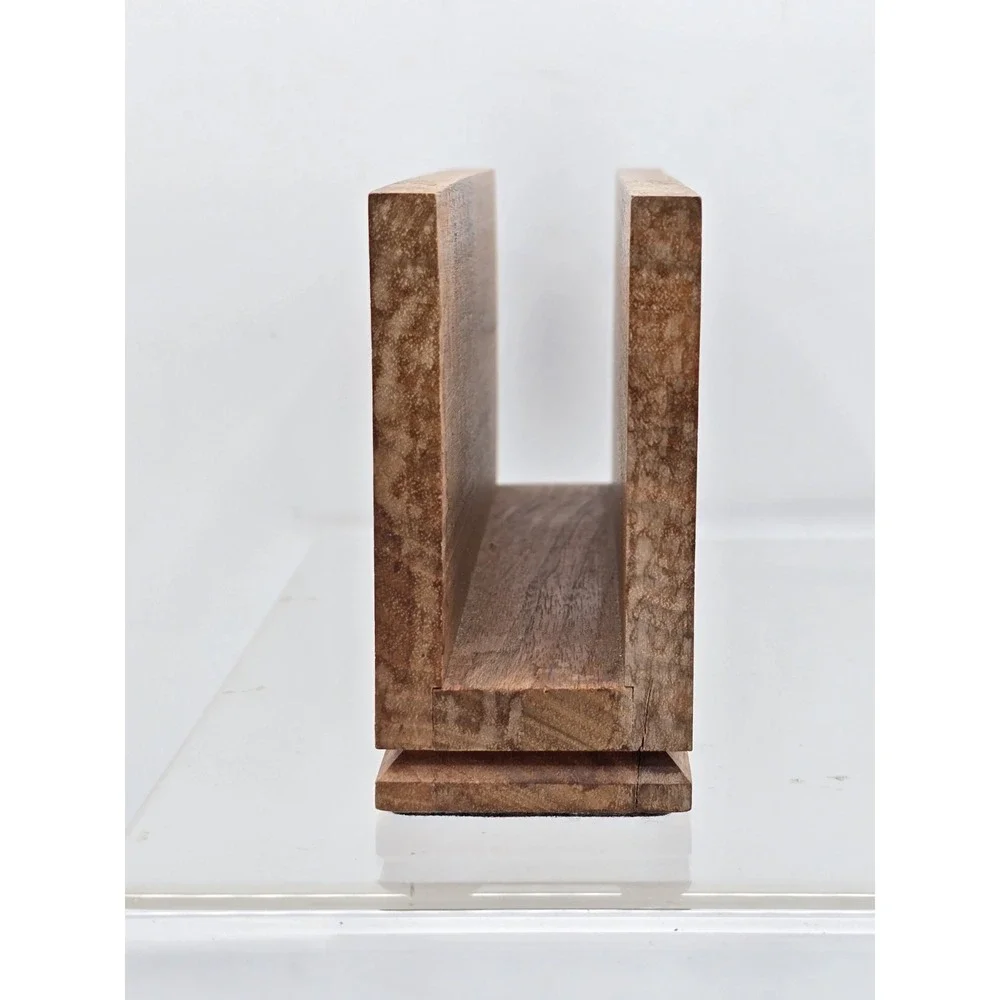 Vtg Y2K Lasercraft Walnut Napkin/Letter Holder Featuring Laser-Engraved Sailboat